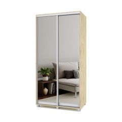 РОЛАНД Шкаф-купе с зеркалами Ирландский дуб (450*1100) Р413 в Нижнекамске - nizhnekamsk.mebel24.online | фото 2