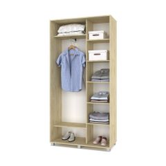 РОЛАНД Шкаф-купе с зеркалами Ирландский дуб (450*1100) Р413 в Нижнекамске - nizhnekamsk.mebel24.online | фото 3