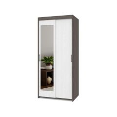 ТОМАС Шкаф-купе с зеркалом Анкор темный/светлый Т22 в Нижнекамске - nizhnekamsk.mebel24.online | фото