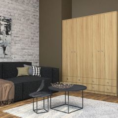 Шкаф Нина (М6) Дуб Сонома в Нижнекамске - nizhnekamsk.mebel24.online | фото