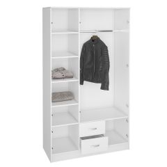 Шкаф Ронда ШК-3 с зеркалом (Белый) в Нижнекамске - nizhnekamsk.mebel24.online | фото 2