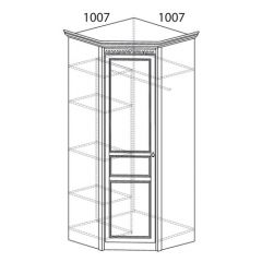 Шкаф угловой №183 "Лючия" Фасад глухой (Угол 1007*1007) Дуб оксфорд серый в Нижнекамске - nizhnekamsk.mebel24.online | фото 2