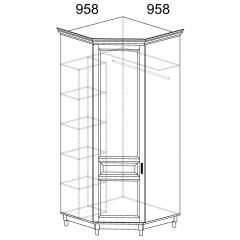 Шкаф угловой №418 Прованс в Нижнекамске - nizhnekamsk.mebel24.online | фото 2