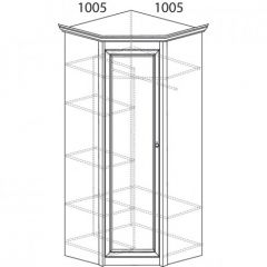 Шкаф угловой №662 "Флоренция" Фасад глухой (угол 1005*1005) Дуб оксфорд в Нижнекамске - nizhnekamsk.mebel24.online | фото 2
