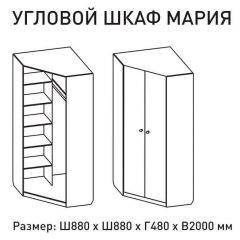 Шкаф угловой Мария 880*880 (ЛДСП 1 кат.) в Нижнекамске - nizhnekamsk.mebel24.online | фото 2