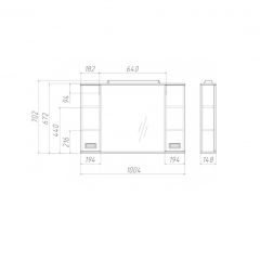 Шкаф-зеркало Cube 100 Эл. Домино (DC5013HZ) в Нижнекамске - nizhnekamsk.mebel24.online | фото 2