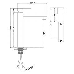 Смеситель д/ум MELANA-F610202 Cubo нерж.сталь, однорычажный, сатин, литой излив в Нижнекамске - nizhnekamsk.mebel24.online | фото 3