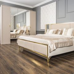 Спальня Lara 4-х ств (бежевый глянец) в Нижнекамске - nizhnekamsk.mebel24.online | фото