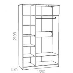 НМ 040.33 Х Шкаф для одежды "Оливия" в Нижнекамске - nizhnekamsk.mebel24.online | фото 3