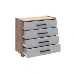 Спальня Соната Комод (Белый/Дуб крафт золотой) в Нижнекамске - nizhnekamsk.mebel24.online | фото 2