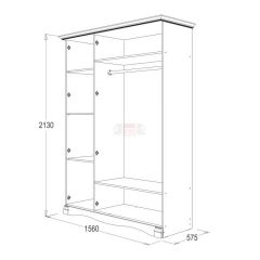 Спальный гарнитур Ольга-1Н (модульная) в Нижнекамске - nizhnekamsk.mebel24.online | фото 5