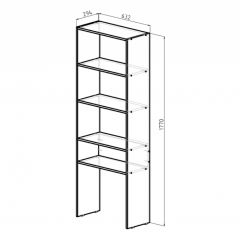 Стеллаж Элемент-1 (белый) в Нижнекамске - nizhnekamsk.mebel24.online | фото 2