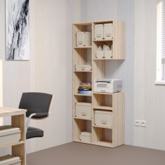 Стеллаж Элемент-2 (дуб сонома) в Нижнекамске - nizhnekamsk.mebel24.online | фото 3