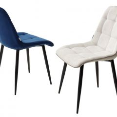 Стул CHIC BLUVEL-86 NAVY BLUE / черный каркас М-City в Нижнекамске - nizhnekamsk.mebel24.online | фото 2