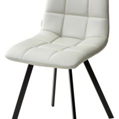 Стул CHILLI SQUARE HK017-03 светло-серый, PU/ черный каркас М-City в Нижнекамске - nizhnekamsk.mebel24.online | фото