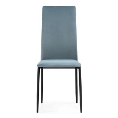 Стул на металлокаркасе Tod light blue / black в Нижнекамске - nizhnekamsk.mebel24.online | фото