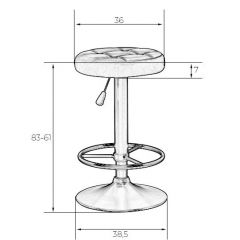 Табурет барный DOBRIN BRUNO LM-5008 (кремово-коричневый) в Нижнекамске - nizhnekamsk.mebel24.online | фото 2