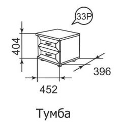 Тумба прикроватная Ника-Люкс 33 в Нижнекамске - nizhnekamsk.mebel24.online | фото 2