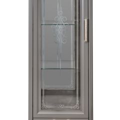 Витрина одностворчатая Мокко (серый камень) в Нижнекамске - nizhnekamsk.mebel24.online | фото 2