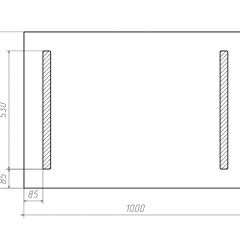 Зеркало Good Light 2-100 с подсветкой Домино (GL7016Z) в Нижнекамске - nizhnekamsk.mebel24.online | фото 3