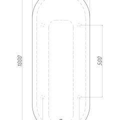 Зеркало Кито 1000х400 с подсветкой Домино (GL7047Z) в Нижнекамске - nizhnekamsk.mebel24.online | фото 2