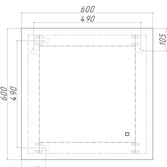 Зеркало Минск 600х600 с подсветкой Домино (GL7038Z) в Нижнекамске - nizhnekamsk.mebel24.online | фото 7