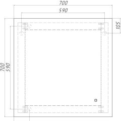 Зеркало Минск 700х700 с подсветкой Домино (GL7039Z) в Нижнекамске - nizhnekamsk.mebel24.online | фото 8