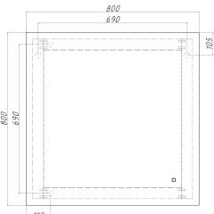 Зеркало Минск 800х800 с подсветкой Домино (GL7040Z) в Нижнекамске - nizhnekamsk.mebel24.online | фото 8