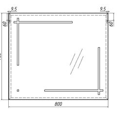 Зеркало Ray 80 black с подсветкой Sansa (SR1037Z) в Нижнекамске - nizhnekamsk.mebel24.online | фото 7