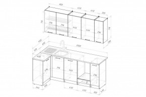 АСАЯ Кухонный гарнитур Прайм 400 (1100*2000 мм) в Нижнекамске - nizhnekamsk.mebel24.online | фото 2