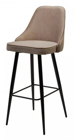 Барный стул NEPAL-BAR БЕЖЕВЫЙ #5, велюр/ черный каркас (H=78cm) М-City в Нижнекамске - nizhnekamsk.mebel24.online | фото 1