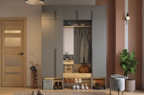 БАСКО Прихожая К9 (графит) в Нижнекамске - nizhnekamsk.mebel24.online | фото 2