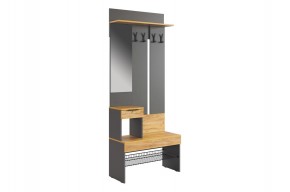 БАСКО Прихожая К9 (графит) в Нижнекамске - nizhnekamsk.mebel24.online | фото 3