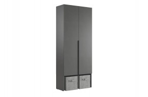 БАСКО Шкаф двухдверный L800 (графит) в Нижнекамске - nizhnekamsk.mebel24.online | фото