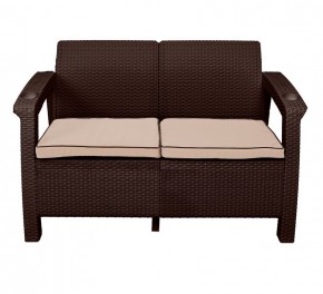 Диван Yalta Premium Sofa 2 Set (Ялта) шоколадный (+подушки под спину) в Нижнекамске - nizhnekamsk.mebel24.online | фото