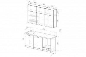 ДЮНА Кухонный гарнитур Макси 2 1800 мм в Нижнекамске - nizhnekamsk.mebel24.online | фото 2