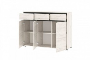 ГРЕТТА Комод 3С3Я 3дв, 3ящ (дуб крафт) в Нижнекамске - nizhnekamsk.mebel24.online | фото 2