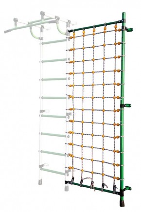Дополнительная стойка к пристенному ДСК с сеткой для лазания, цв. зеленый в Нижнекамске - nizhnekamsk.mebel24.online | фото