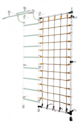 Дополнительная стойка к пристенному ДСК с сеткой для лазания, цв. белый в Нижнекамске - nizhnekamsk.mebel24.online | фото