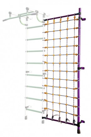 Дополнительная стойка к пристенному ДСК с сеткой для лазания, цв. фиолетовый в Нижнекамске - nizhnekamsk.mebel24.online | фото
