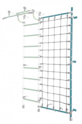 Дополнительная стойка к пристенному ДСК Pastel с сеткой для лазания, цв. бирюзовый в Нижнекамске - nizhnekamsk.mebel24.online | фото