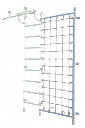Дополнительная стойка к пристенному ДСК Pastel с сеткой для лазания, цв. голубой в Нижнекамске - nizhnekamsk.mebel24.online | фото