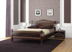 КАРИНА-5 Кровать из массива 900 (Темный орех) в Нижнекамске - nizhnekamsk.mebel24.online | фото