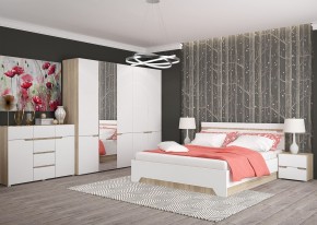 Комод 1200 АНТАЛИЯ (Сонома/Белый софт) в Нижнекамске - nizhnekamsk.mebel24.online | фото 3