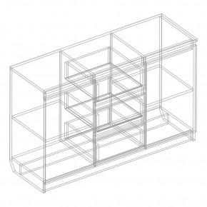 Комод 2-ств. с 3 ящиками в Нижнекамске - nizhnekamsk.mebel24.online | фото 2