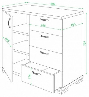 Комод Домино ТБ-4МН в Нижнекамске - nizhnekamsk.mebel24.online | фото 2