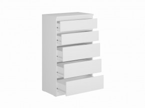 Комод КАСТОР с пятью ящиками, цвет белый в Нижнекамске - nizhnekamsk.mebel24.online | фото 2