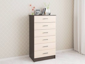 Комод Катрин-4 венге/дуб молочный в Нижнекамске - nizhnekamsk.mebel24.online | фото