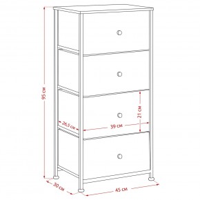 Комод Leset Линкс 4 ящика (МДФ) в Нижнекамске - nizhnekamsk.mebel24.online | фото 12
