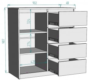 Комод Мальта K115 в Нижнекамске - nizhnekamsk.mebel24.online | фото 2